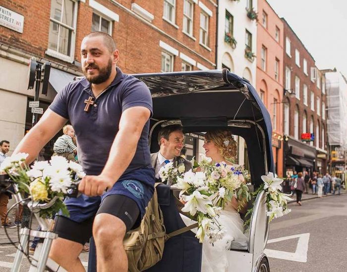 rickshaw hire london wedding